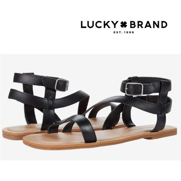 New Black Sandal Lucky Brand Byleth 9.5 - Picture 1 of 6
